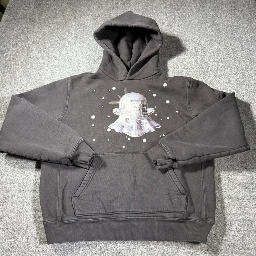 Madhappy x Snapchat Disco Ghost Hoodie Mens Medium Black